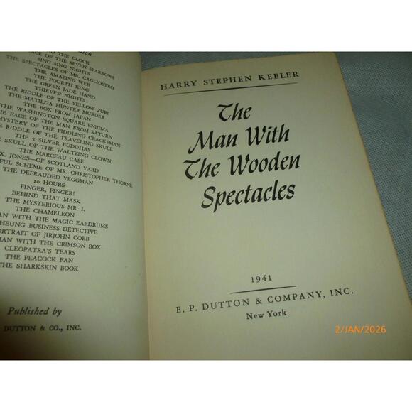 Harry Stephen KEELER  1st‎ Edition The Man With Wooden Spectacles HC RARE - Picture 8 of 8